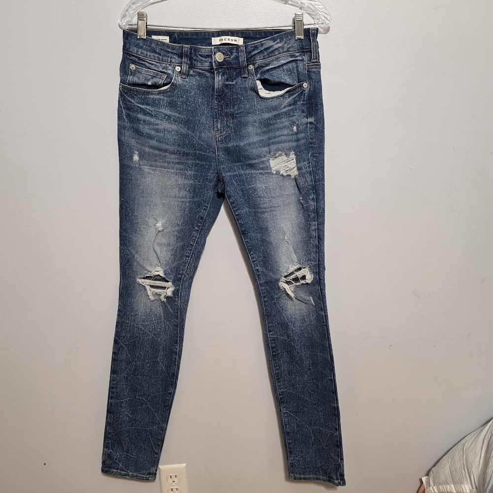PacSun Faded Blue Denim Jeans Stacked 30x30